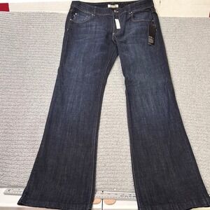 White House Black Market Jeans‎ Blanc Bootcut 14R Dark Blue Y2K Indie Retro